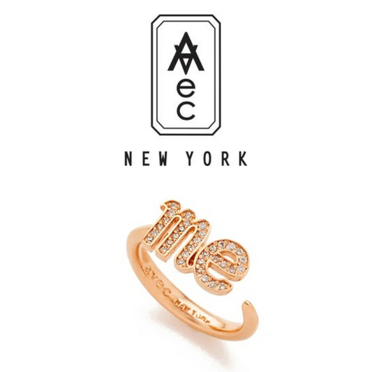 'ME' LETTER PAVE SETTING OPEN RING / ミーレターパヴェセッティングオープンリング