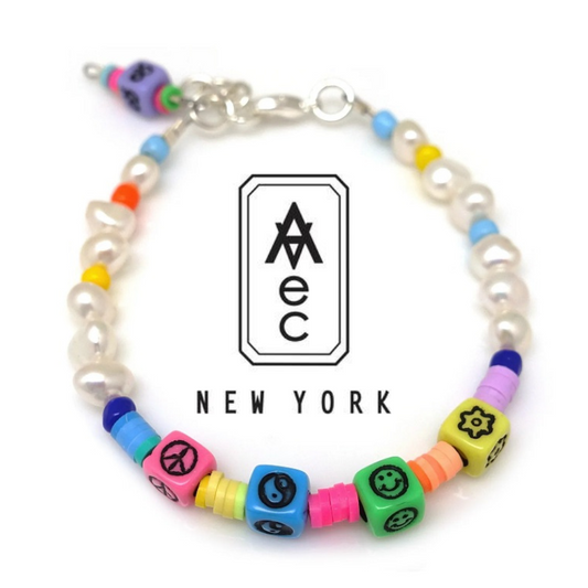 LOTTIE MULTI-CUBE FRESHWATER PEARL BEADED BRACELET ( ロッティマルチキューブフレッシュウォーターパールブレスレット