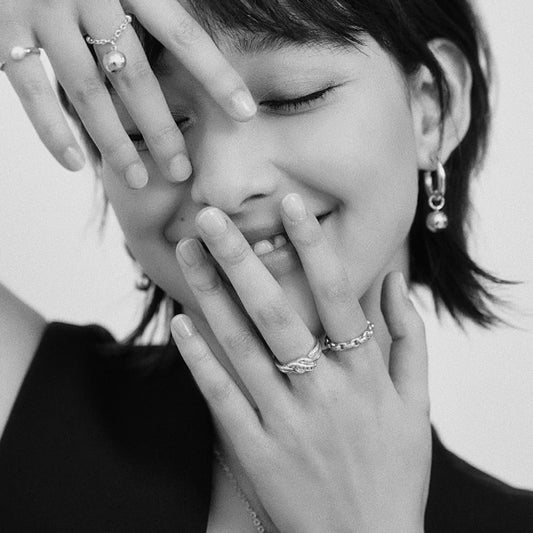 ESME PAVED CHAIN LINK RING / エスメペイブドチェーンリンクリング