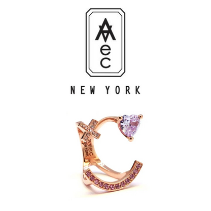 X HEART STONE SMILE PAVE RING / X ハートストーンスマイルパヴェリング