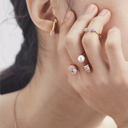 AMALIE OVAL STONE RING / アメリオーバルストーンリング